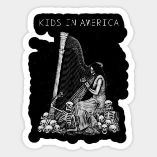 Family Skull Play Kids in America Sticker